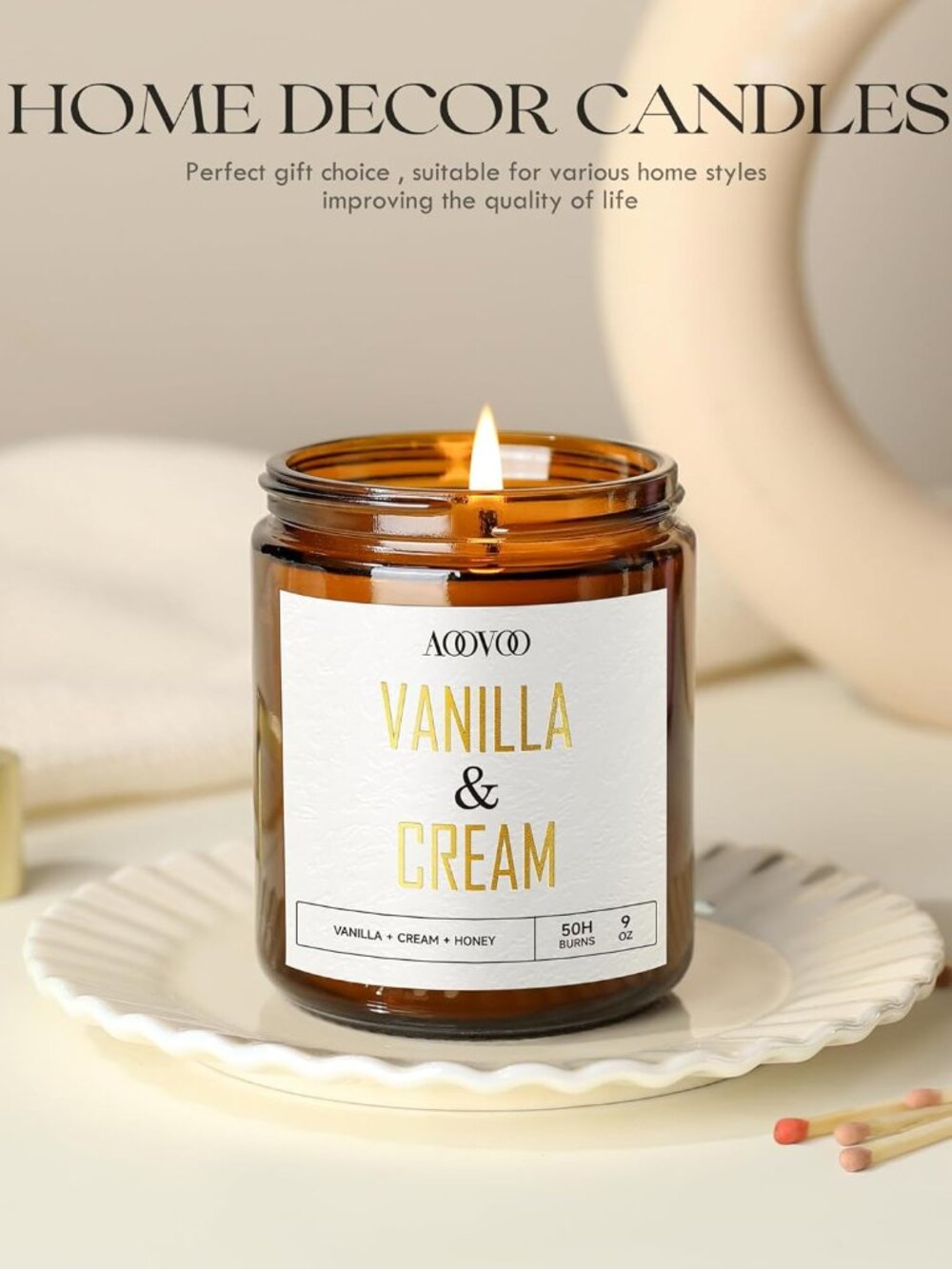 Vanilla & Cream Soy Candle 9oz